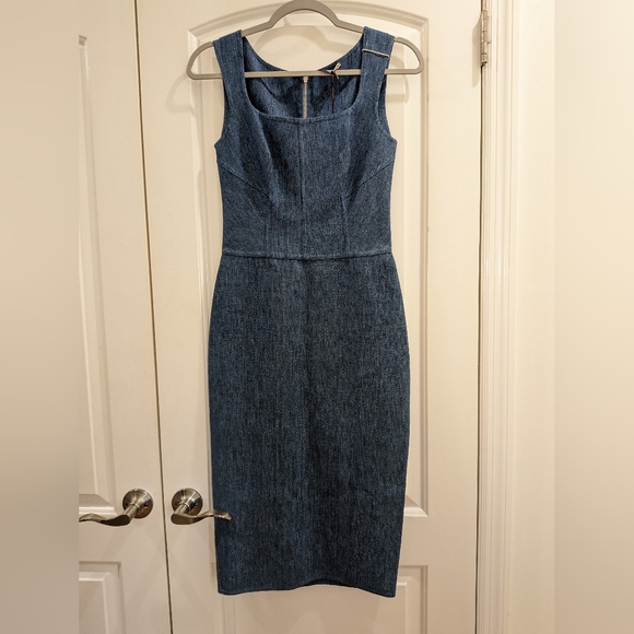 12. NWT ERMANNO SCERVINO KNEE-LENGTH DENIM DRESS - Picture 5 of 8